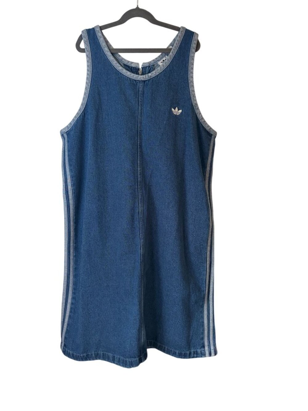 Adidas Adicolor Denim Tank Dress Tri-Stripe Size XL